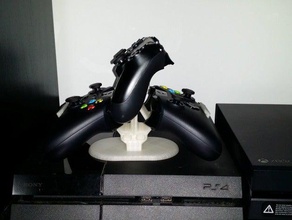 contrôleur de charge deux xbox one ps4 vidéo jeux jeu stand 360 3d print model - Mito3D