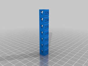 my customized temp calibration tower 225-255 3d printing tests 3d print model - Mito3D