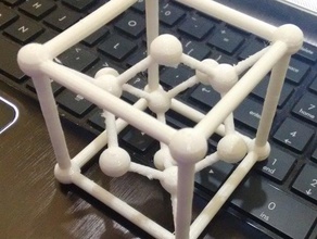 silicon diamond lattice model physics astronomy 3d print model - Mito3D