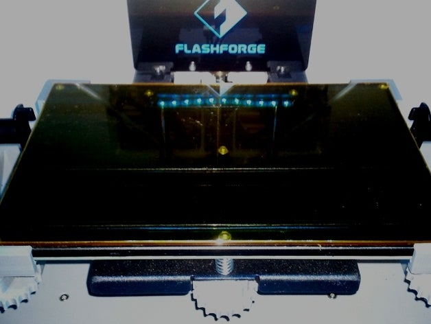 glassbed corner brackets flashforge dreamer 3mm plates flat 3d printer accessories 3D print model - Mito3D