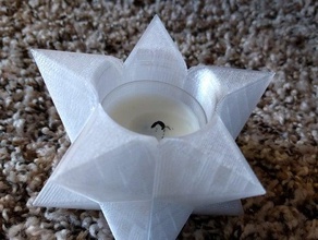 star tealight candle holder decor 3d print model - Mito3D