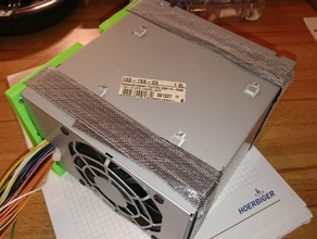 atx power supply velcro mounting underdesk 3d printer parts plate organization 3d print model - Mito3D