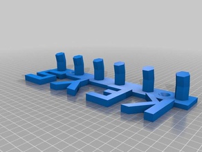 altı post anahtar raf araçlar 3d print model - Mito3D