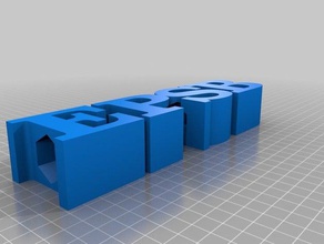 mon texte personnalisé porte-crayon des signes logos 3d print model - Mito3D