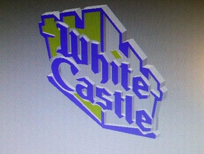 white castle-logo andere 3d print model - Mito3D