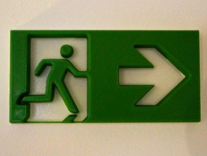 emergency exit notausgang signs logos 3d print model - Mito3D