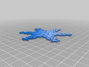 snowflake1002 interactive art customized 3d print model - Mito3D