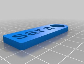 llavero sara organization customized 3d print model - Mito3D