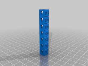 la mia su misura temp di calibrazione torre fissa 3d stampa test 3d print model - Mito3D