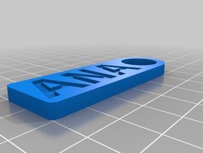 llavero ana organización personalizado 3d print model - Mito3D