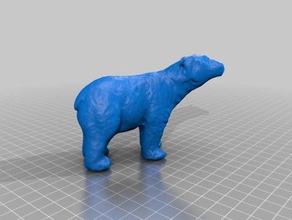 urso polar estátua varreduras réplicas makerbotdigitizer 3d print model - Mito3D