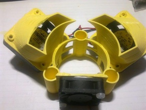 e3d-fans mount rostock mini Drucker - Zubehör 40 mm e3d-v6 pro 3d print model - Mito3D