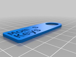 moms keys key tag organization customized 3d print model - Mito3D