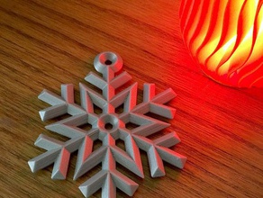 snowflake ornament sculptures christmas decoration decorations ornaments 3d print model - Mito3D