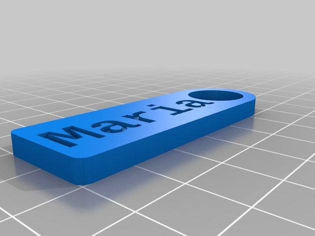 llavero maria organização personalizado 3D print model - Mito3D