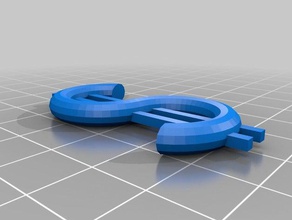 segno di dollaro i segni loghi cassa soldi 3d print model - Mito3D
