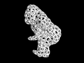 voronoi curta gorila animais macaco 3d print model - Mito3D