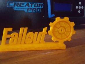 fallout vault 101 segno video giochi 3d print model - Mito3D