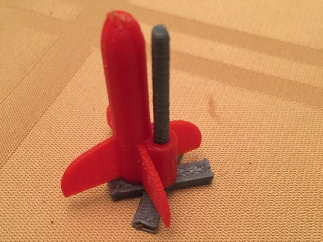Modell-Rakete - Spielzeug Spiele 3D print model - Mito3D