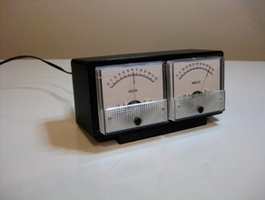 panel-meter-Uhr gadgets analog-meter analog panel meter arduino rtc 3d print model - Mito3D