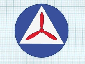 civil air patrol badge old school ww ii era signs logos 3d print model - Mito3D