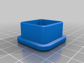 cap 1 inch square tubing other 3d print model - Mito3D