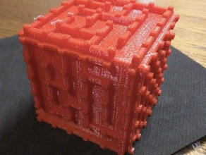 personnalisable aléatoire de labyrinthe en 3d cube à l'aide craftml les jouets jeux 3d print model - Mito3D