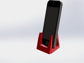 faceted phone stand no support mobile android apple dock holder iphone samsung smartphone 3d print model - Mito3D