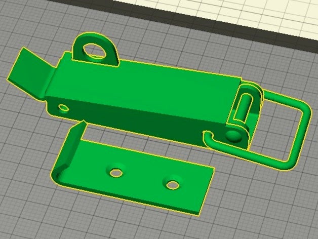 levier fermeture cadenassable bricolage 3D print model - Mito3D