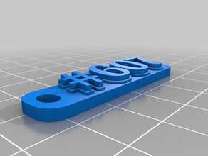 607 keychains customized 3d print model - Mito3D
