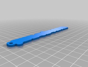 maya dellus-neeman-Schlüssel 1 Schlüsselanhänger angepasst 3d print model - Mito3D