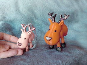 small jointed reindeer animals christmas tree ornament 3d print model - Mito3D