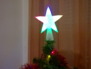 árbol de navidad topper remix luz agujeros decoración albero el led natale puntale estrella xmas 3d print model - Mito3D
