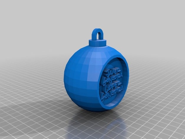 esfera javier decoração personalizado 3D print model - Mito3D