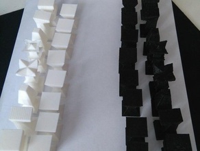 semplici figure degli scacchi i pezzi set di 3d print model - Mito3D