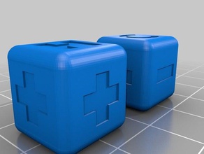 chaud froid cubes positif négatif compteurs les mathématiques makeredchallenge mathproject 3d print model - Mito3D
