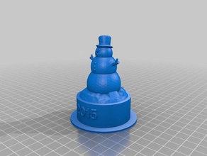 thé de lumière la scène bonhomme neige plus décor 3d print model - Mito3D