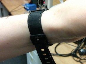 bracelet de montre lasercut textile les bracelets brassard casio l'horloge couture 3d print model - Mito3D