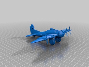 b-17 3 d de l'imprimante pièces les avions boeing bombardiers lourds militaire 3d print model - Mito3D