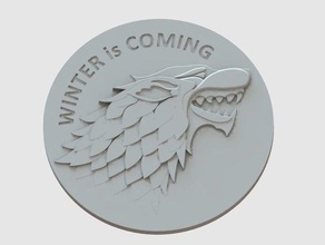 house stark sigil signs logos games thrones wolf 3d print model - Mito3D
