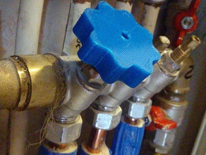 valvole acqua sanitari simple water tap hand wheel replacement parts cap handwheel idraulica valve valvola 3d print model - Mito3D
