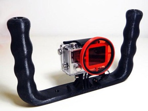 gopro dive handlebar camera mount scubadiving 3d print model - Mito3D