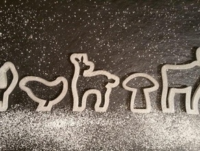 winter woodland cookie cutters kitchen dining 3d animal christmas decoration decorations cookiecutter cookies 3d print model - Mito3D