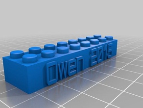 lego block owen Bau - Spielzeug angepasst 3d print model - Mito3D
