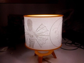 minimal lamp lithophane decor 3d print model - Mito3D