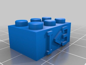 eu&lt3 lego construção brinquedos personalizado 3d print model - Mito3D