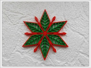 color snowflake decor christmas decoration quilling 3d print model - Mito3D