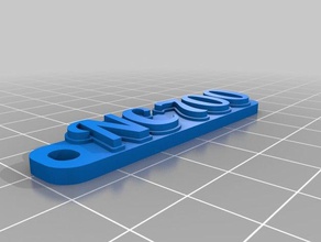 meine angepasste multiline-tag Schlüsselanhänger 3d print model - Mito3D