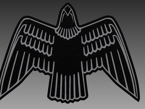 golden eagle automotive decal emblem hood jeep logo 3d print model - Mito3D