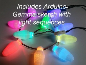 holiday light necklacebulbs decor adafruit gemma christmas lights show neopixel ws2812b 3d print model - Mito3D